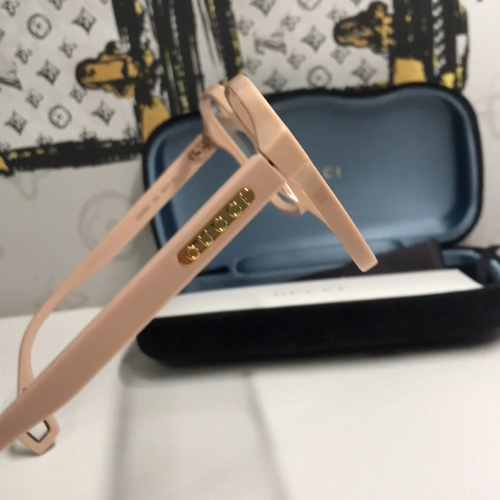Luxury New Gucci GG0469O 003 Ivory Square Eyeglasses – Authentic & Stylish